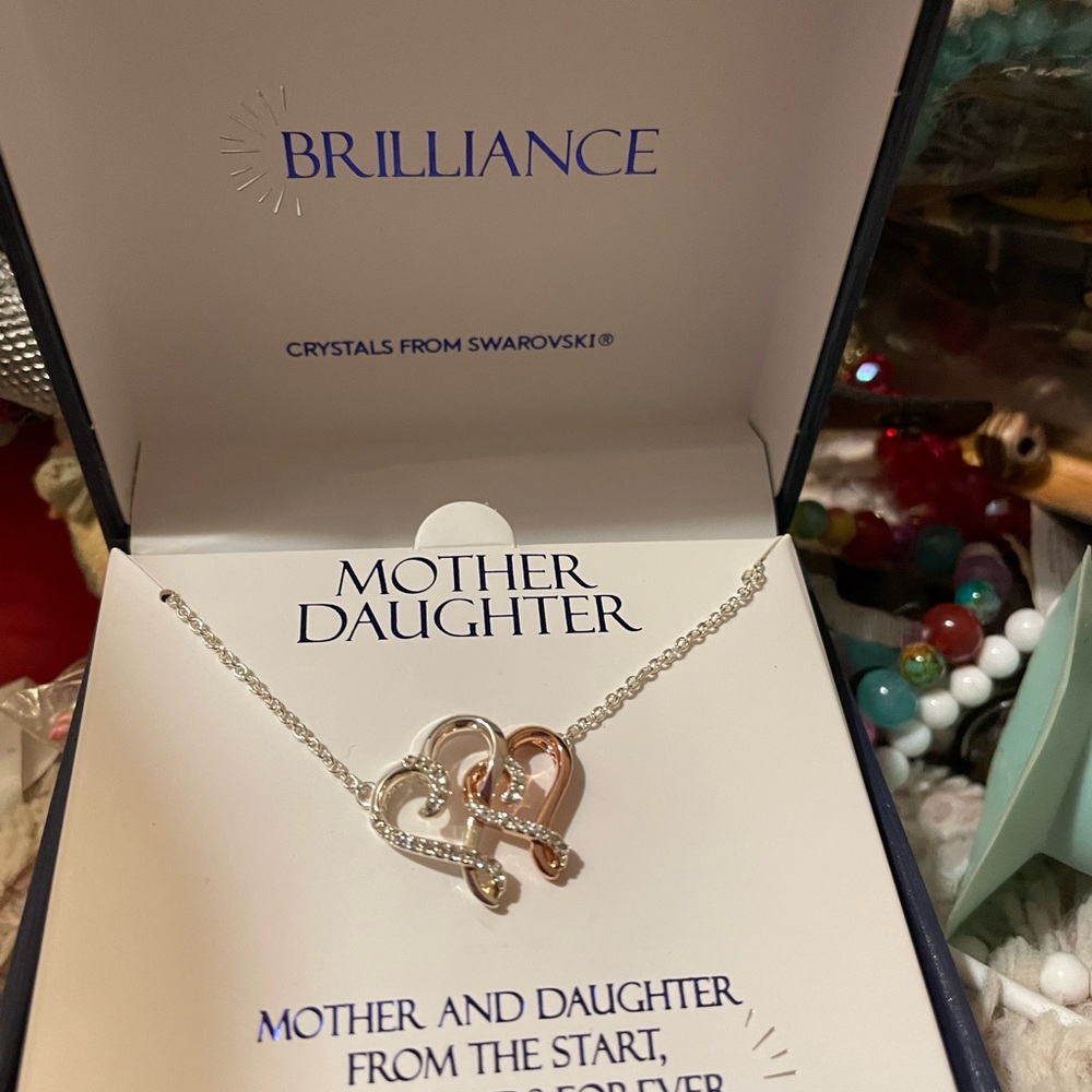 Brilliance Mother Daughter Necklace with Swarovski Crystals